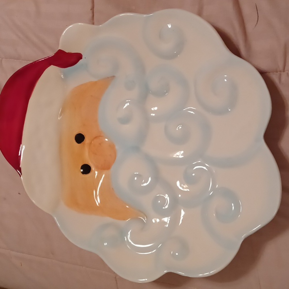 Santa holiday plate